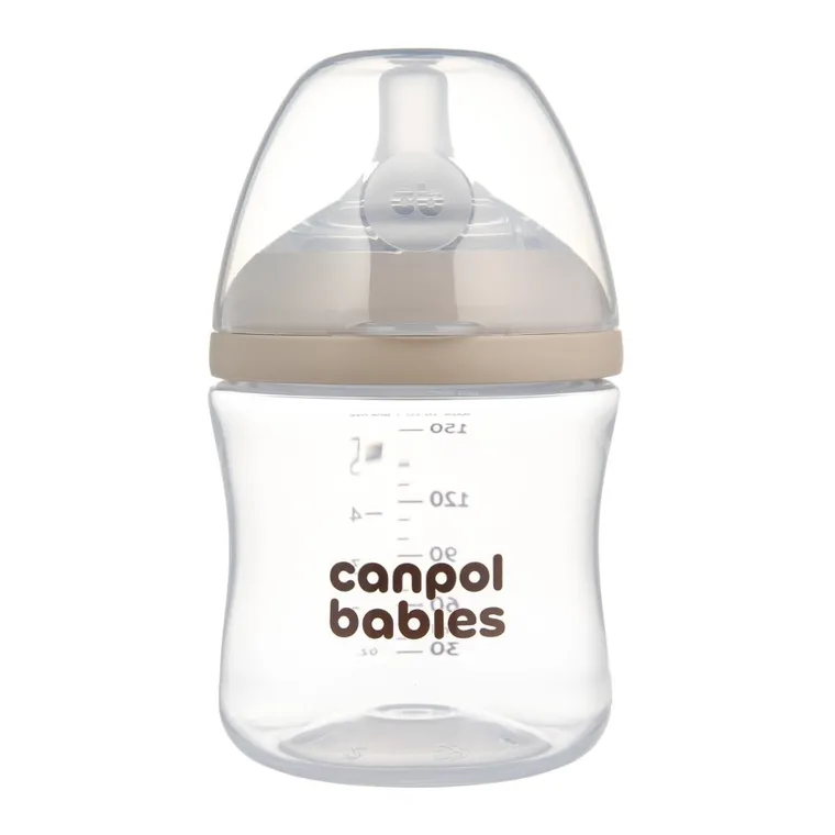 Canpol babies, Natural Shape, butelka ze smoczkiem dwustrefowym, 150 ml