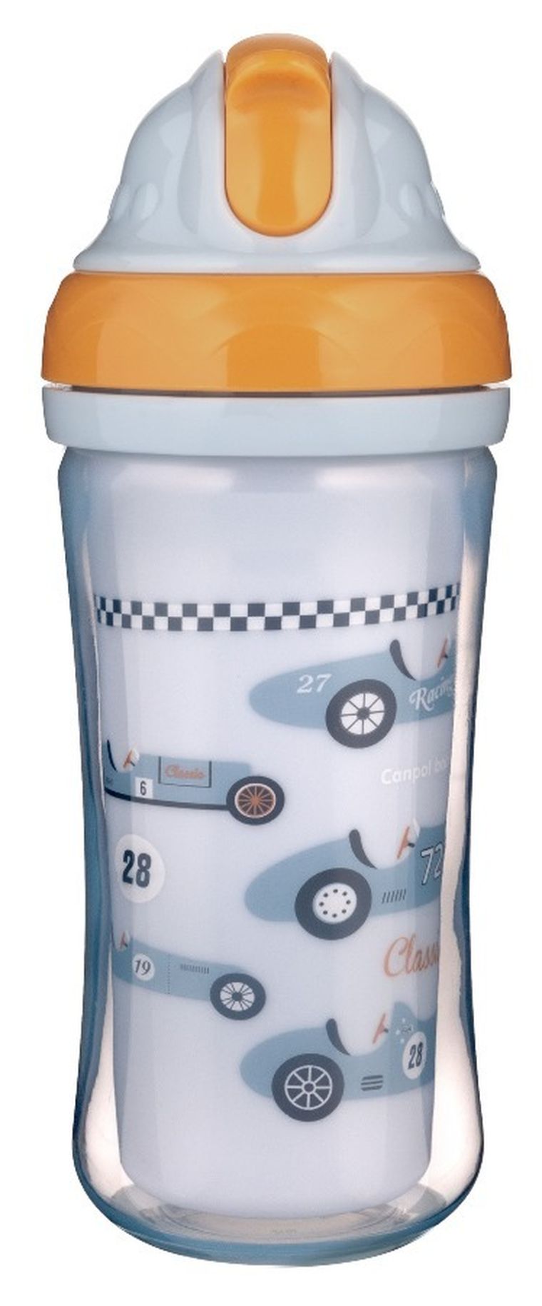 Canpol babies, samochody, bidon ze składaną rurką silikonową, 260 ml