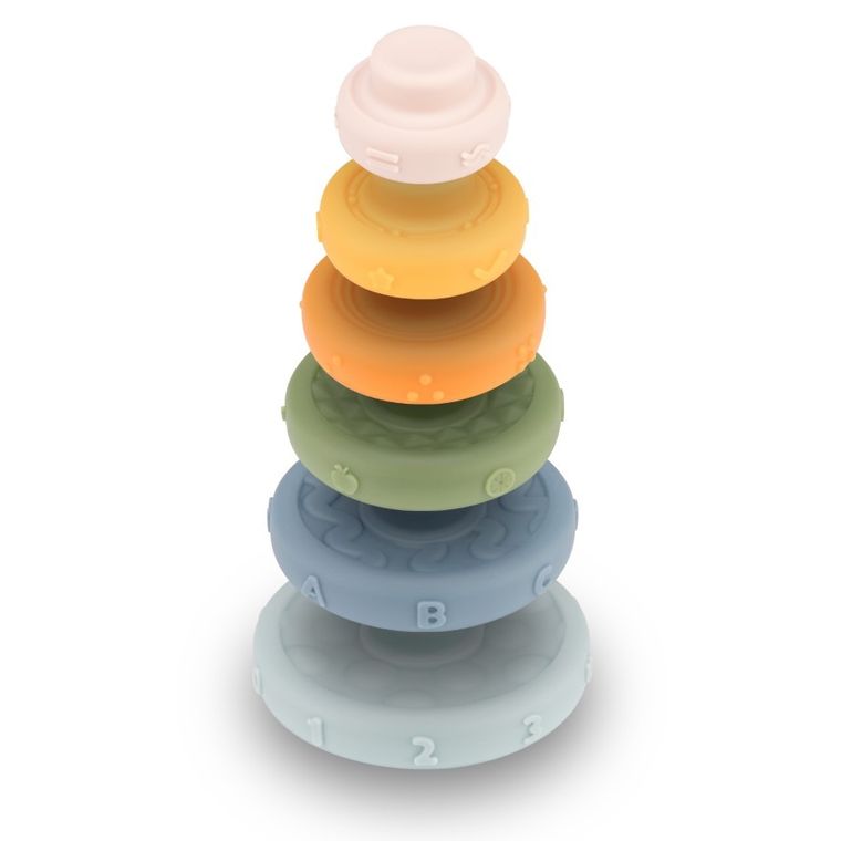 Canpol babies, sensoryczna układanka piramidka, zabawka niemowlęca