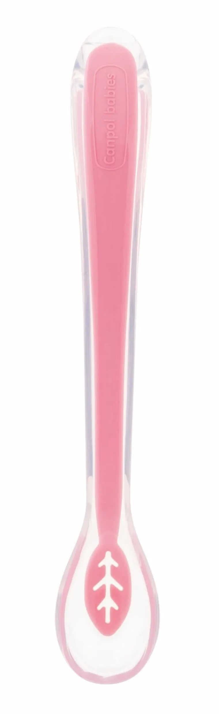 Canpol babies, silikonowa łyżeczka, różowa
