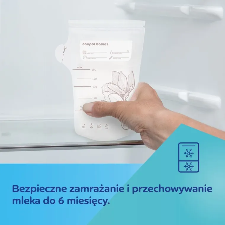 Canpol babies, torebki do przechowywania pokarmu, 150 ml, 2-25 szt.
