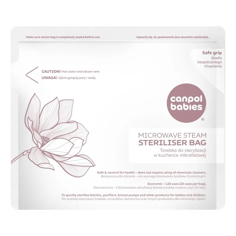 Canpol babies, woreczki do sterylizacji w kuchence mikrofalowej, 6 szt.