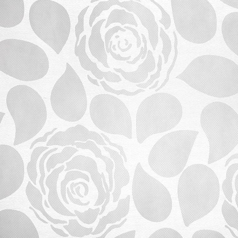 Caren, firana gotowa, zdobiona wzorem w róże, 140-250 cm