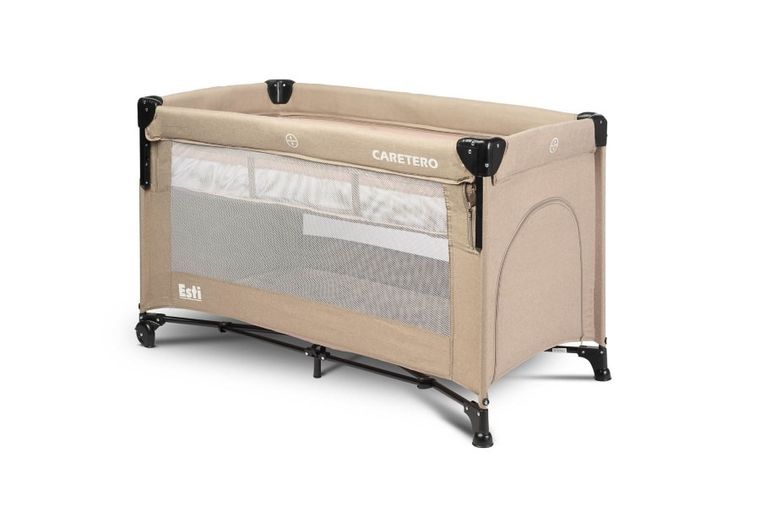 Caretero, Esti, łóżeczko turystyczne z opuszczanym bokiem, Brown