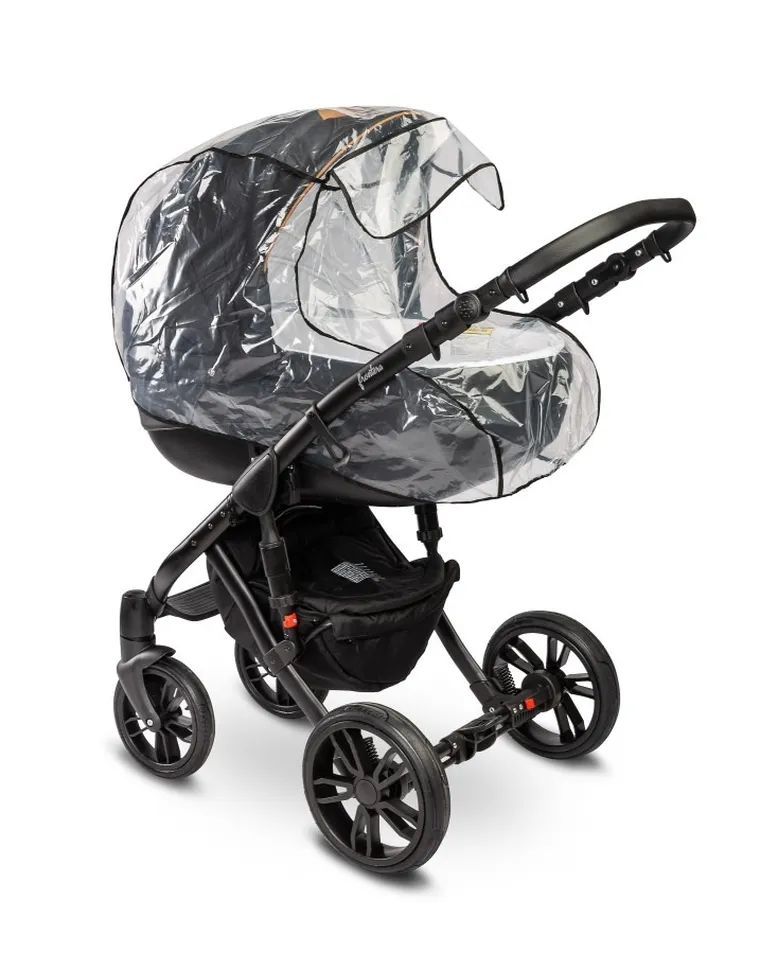 Caretero, folia przeciwdeszczowa na wózki głęboko-spacerowe