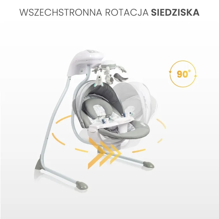 Caretero, Raffi, huśtawka elektryczna, light grey