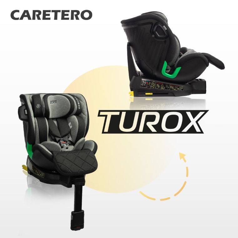 Caretero, Turox I-Size, fotelik samochodowy, Khaki, 40-150 cm