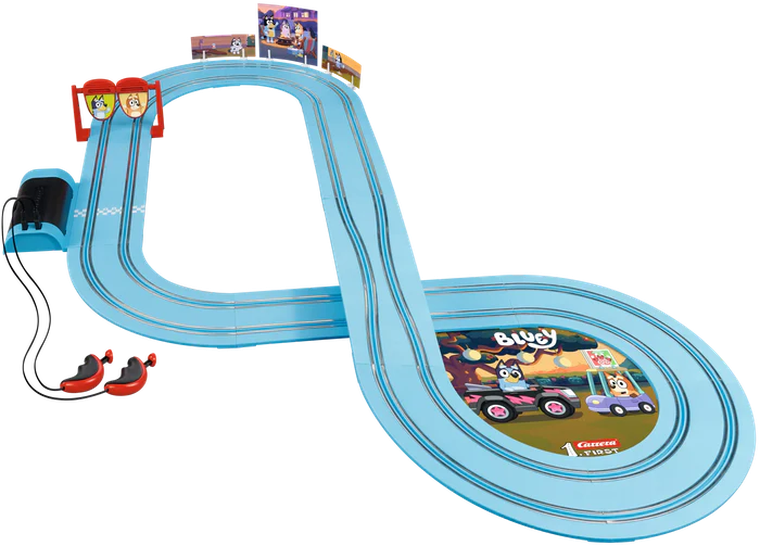 Carrera First, Bluey i Bingo, Let's Go, tor wyścigowy z pojazdami, 2,4m