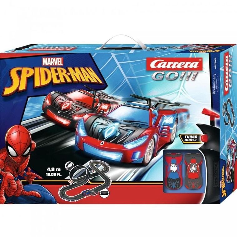 Carrera Go, Spider-Man, tor wyścigowy z pojazdami, 4,9m