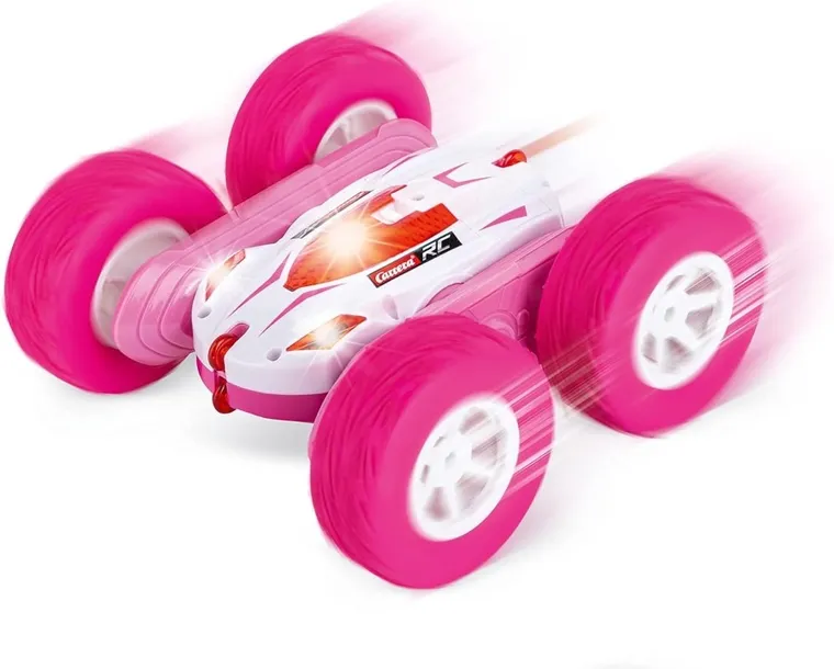 Carrera, Mini Turnator, samochód kaskaderski, pojazd zdalnie sterowany, pink, 1:24