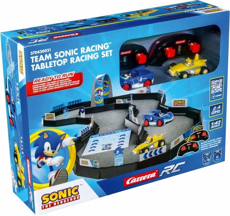 Carrera, Sonic the Hedgehog, Mini tor samochodowy z pojazdami zdalnie sterowanymi