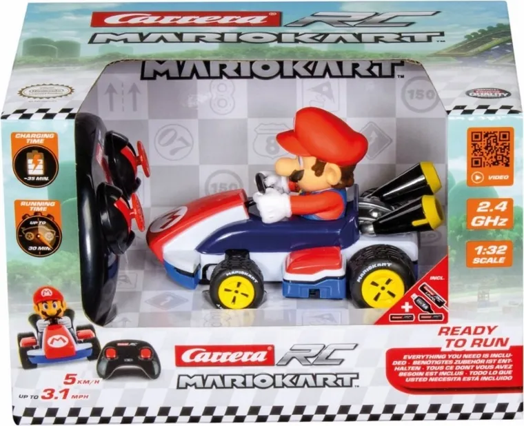 Carrera, Super Mario Kart, Race Kart, pojazd zdalnie sterowany, 1:32
