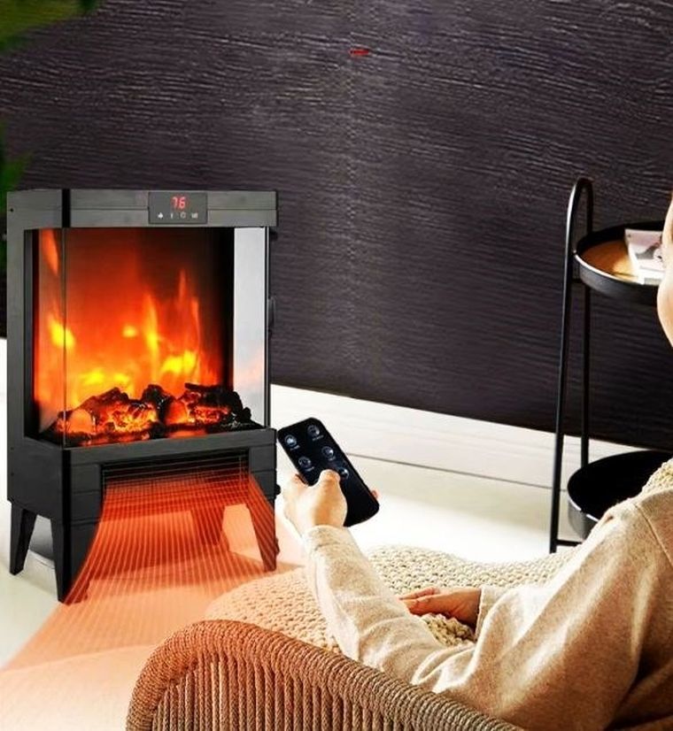 Carruzzo, grzejnik elektryczny w formie kominka, Q20P