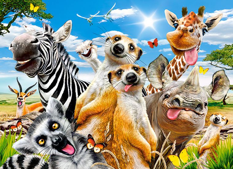 Castor, African Selfie, puzzle, 200 elementów