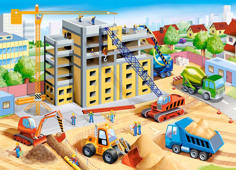 Castor, Big Construction Site, puzzle, 60 elementów