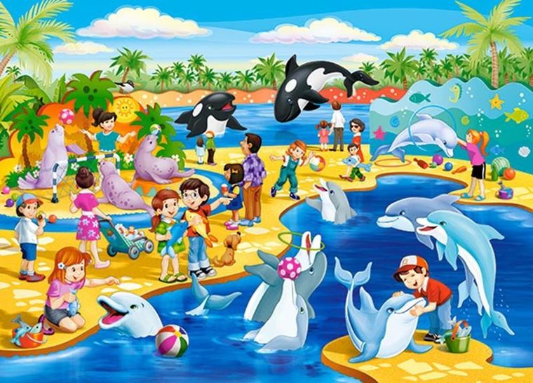 Castor, Dolphinarium, puzzle, 60 elementów