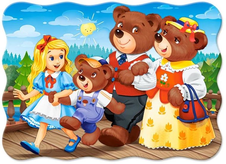 Castor, Goldilocks and Three Bears, puzzle konturowe, 30 elementów