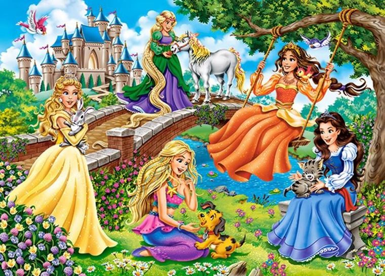 Castor, Princesses In Garden, puzzle, 180 elementów
