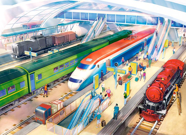 Castor, Train Station, puzzle, 100 elementów