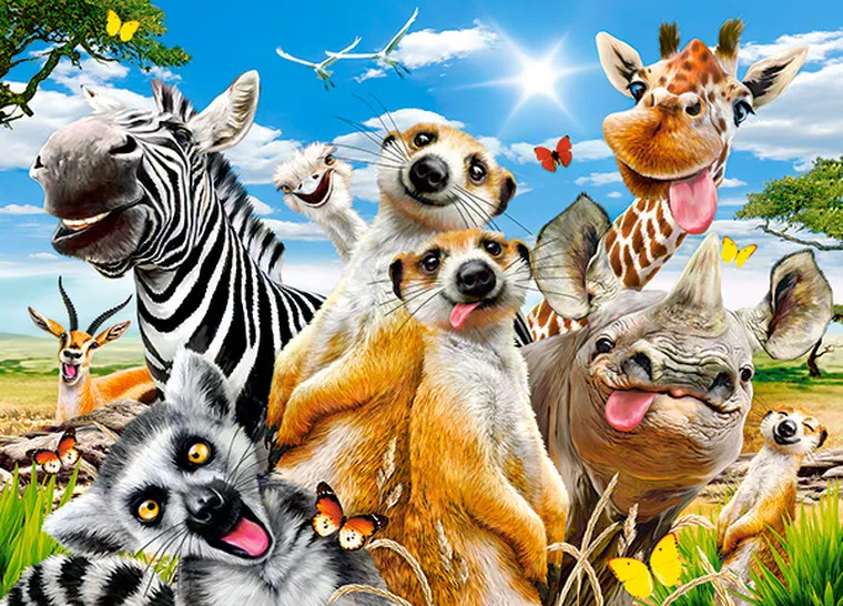 Castorland, African selfie, puzzle, 260 elementów