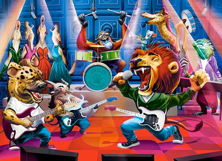 Castorland, Animal Rock Concert, puzzle, 300 elementów
