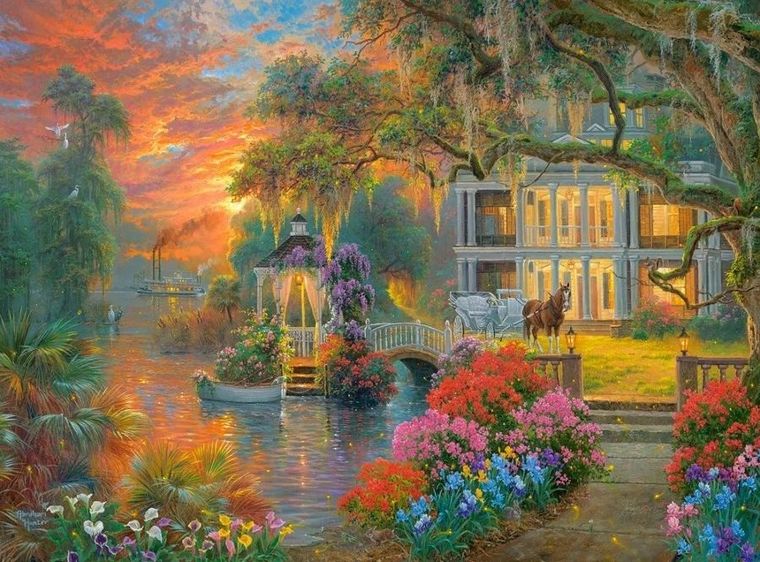 Castorland, Charming Evening, puzzle, 2000 elementów