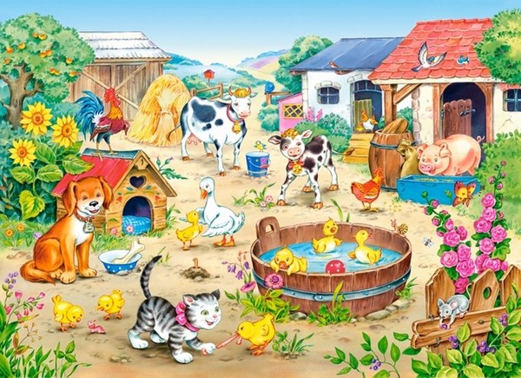 Castorland, Farma, puzzle, 60 elementów