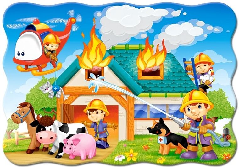 Castorland, Fire Brigade in Action, puzzle, 30 elementów
