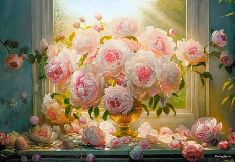 Castorland, Hot Summer Peonies, puzzle, 1000 elementów