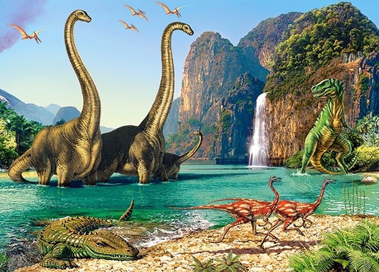 Castorland, In the Dinosaurs World, puzzle, 60 elementów