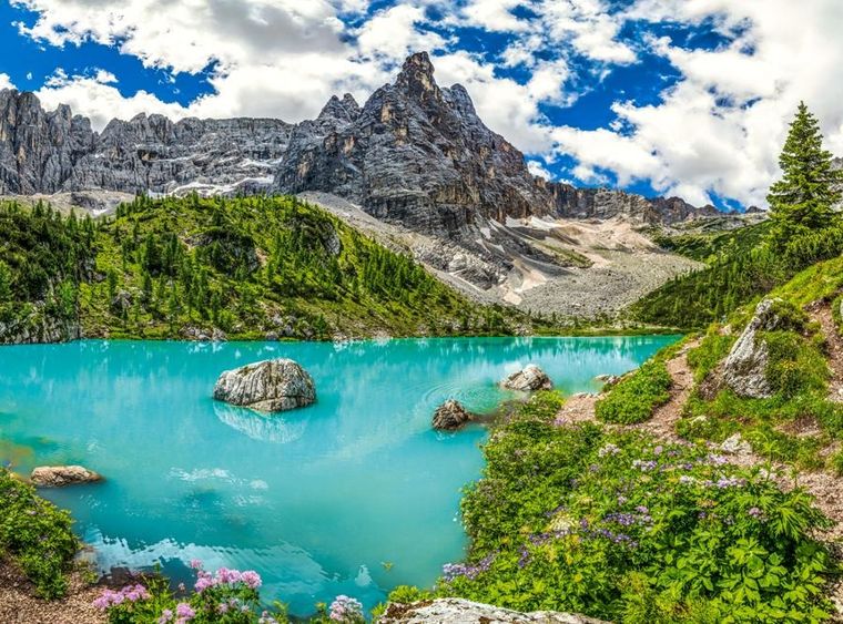 Castorland, Lake Sorapis, Alps, Italy, puzzle, 2000 elementów