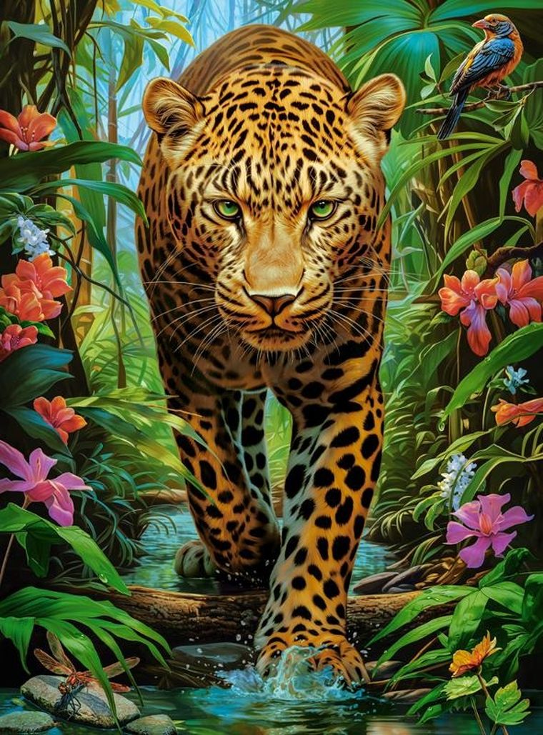 Castorland, Leopard In The Wild, puzzle, 2000 elementów