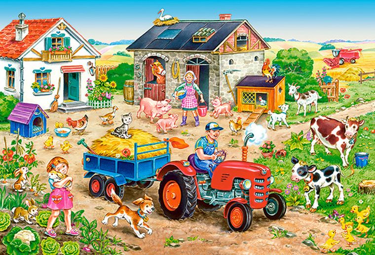 Castorland, Life on the Farm, puzzle maxi, 40 elementów