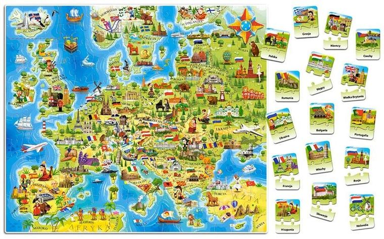 Castorland, Mapa Europy, puzzle, 180 elementów