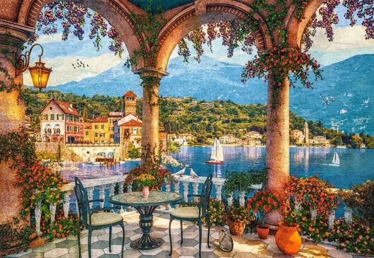 Castorland, Mediterranean Veranda, puzzle, 1000 elementów