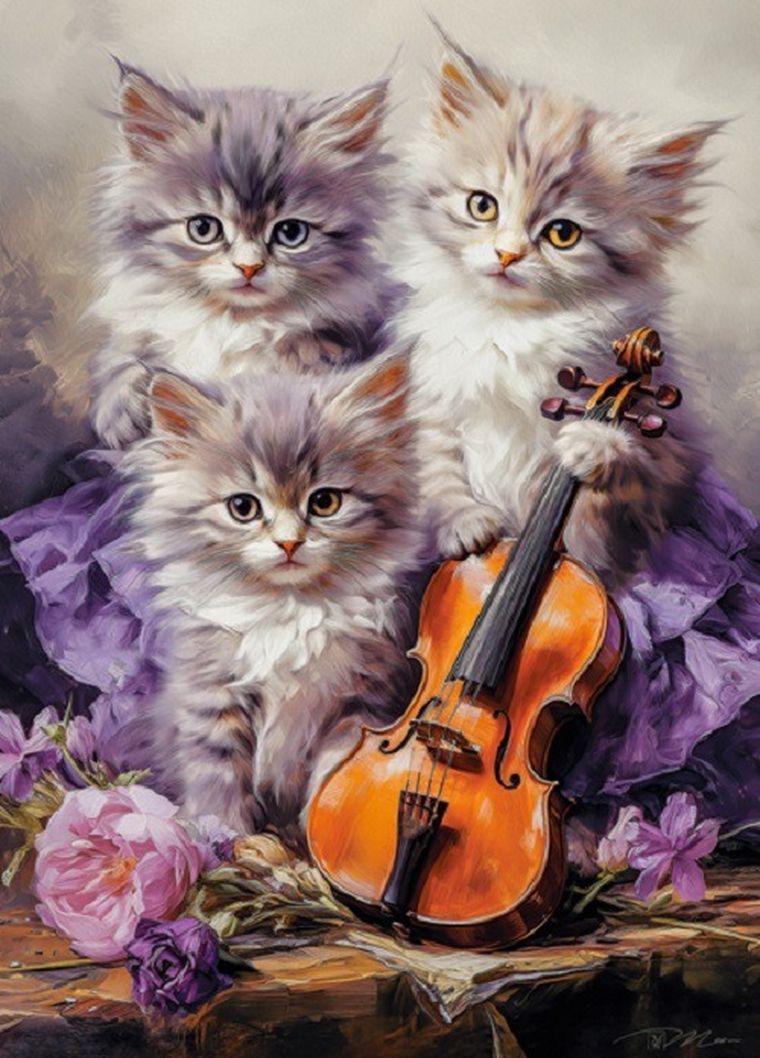 Castorland, Musical Kittens, puzzle, 260 elementów