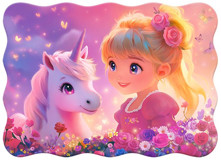Castorland, Princess with Unicorn, puzzle, 30 elementów