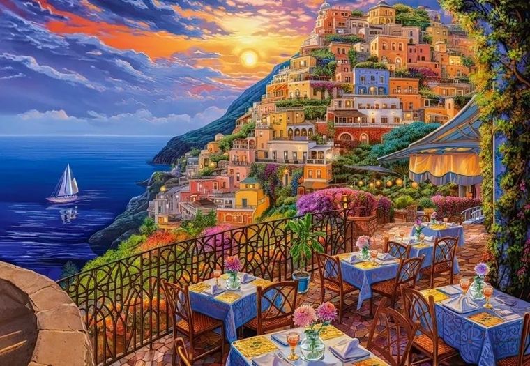 Castorland, Romantyczny wieczór w Positano, puzzle, 1500 elementów
