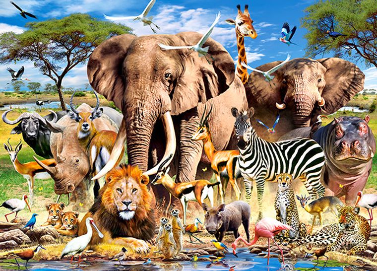 Castorland, Savanna Animal, puzzle, 260 elementów
