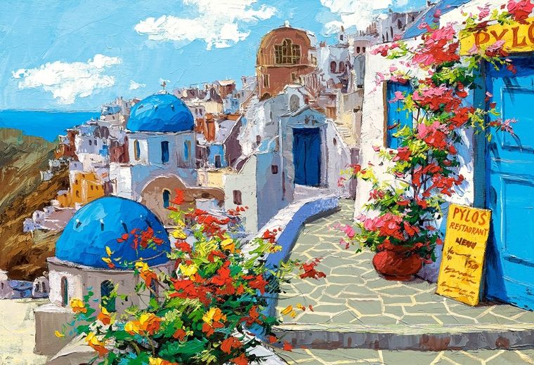Castorland, Spring in Santorini, puzzle, 2000 elementów