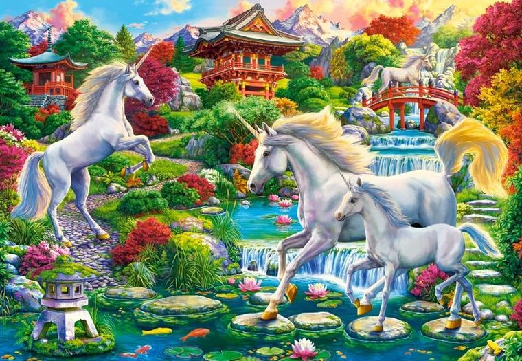 Castorland, Unicorn Garden, puzzle, 1500 elementów
