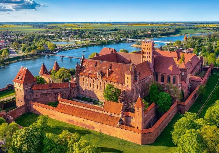 Castorland, Widok na Zamek, Malbork Polska, puzzle, 500 elementów