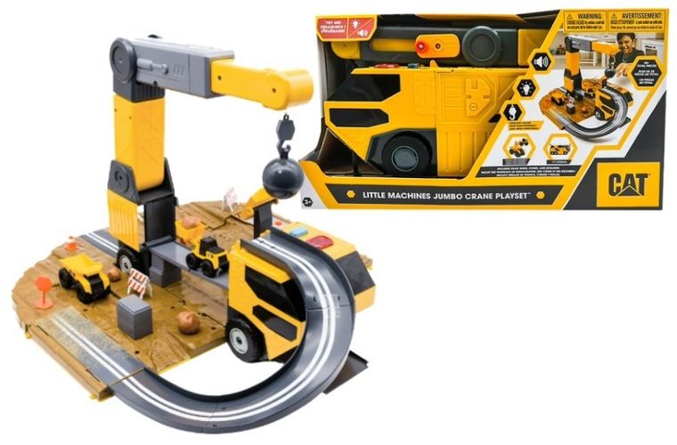 CAT, budowa, tor z dźwigiem i autem