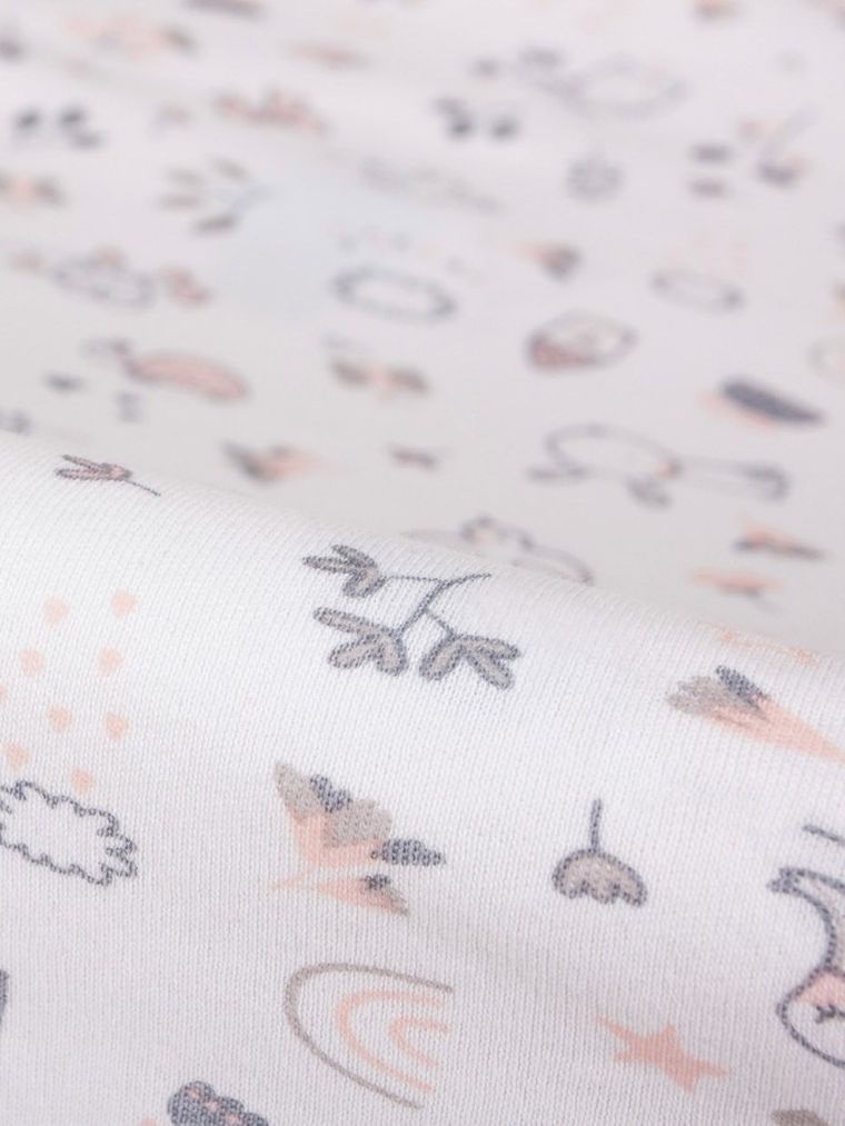 Ceba Baby, Bird World, pokrowiec na przewijak, light grey, 50-70/80 cm, 2 szt.