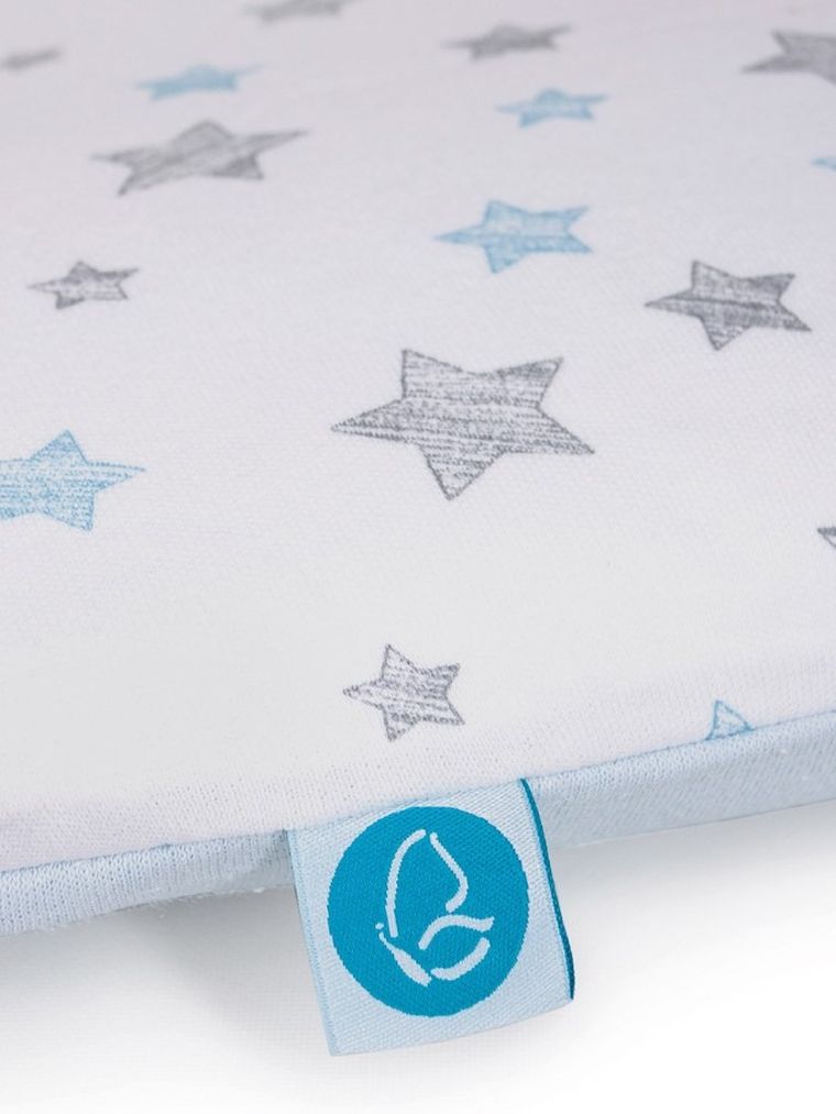 Ceba Baby, Grey Stars, pokrowiec na przewijak miękki, 50-70 cm, 2 szt.