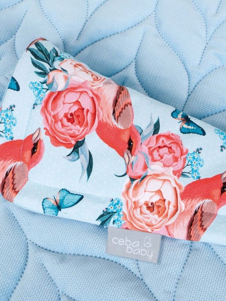 Ceba Baby, kocyk niemowlęcy z poduszką, błękitny, 75-100 cm