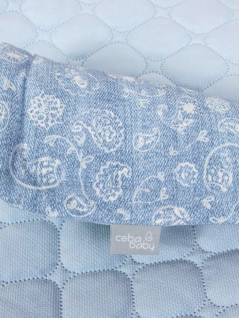 Ceba Baby, kocyk niemowlęcy z poduszką, jasnobłękitny, 75-100 cm