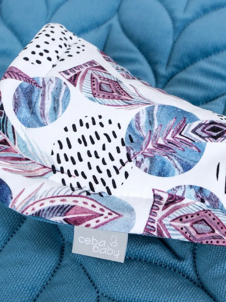 Ceba Baby, kocyk niemowlęcy z poduszką, morski, 75-100 cm