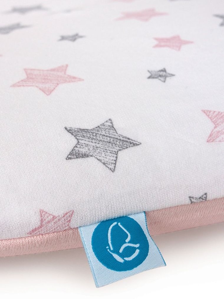 Ceba Baby, Pink Stars, pokrowiec na przewijak miękki, 85-72 cm, 2 szt.