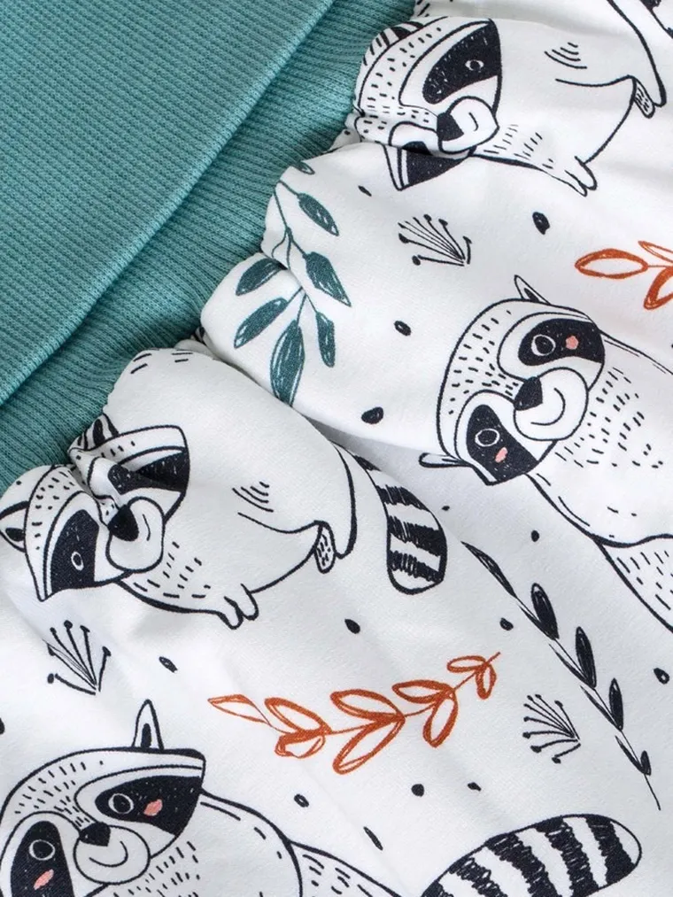 Ceba Baby, Raccoon, śpiworek niemowlęcy, turkusowy, 0-18 m